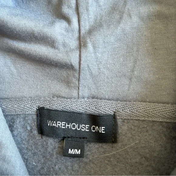 Warehouse One Men’s Colorblock  Hoodie - Grey, Blue and Brown, Size M - Picture 5 of 9
